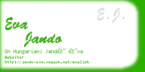 eva jando business card